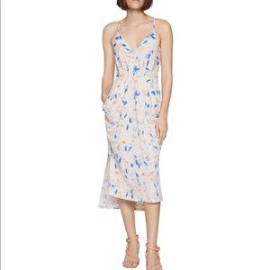 BCBGeneration Floral Drape Midi Dress